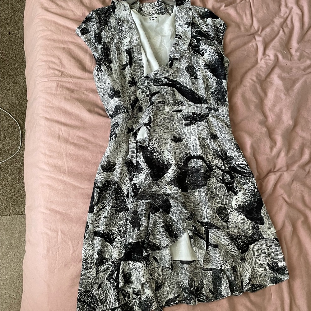 Sunday Best Ruffle Wrap Mini Dress from Aritzia